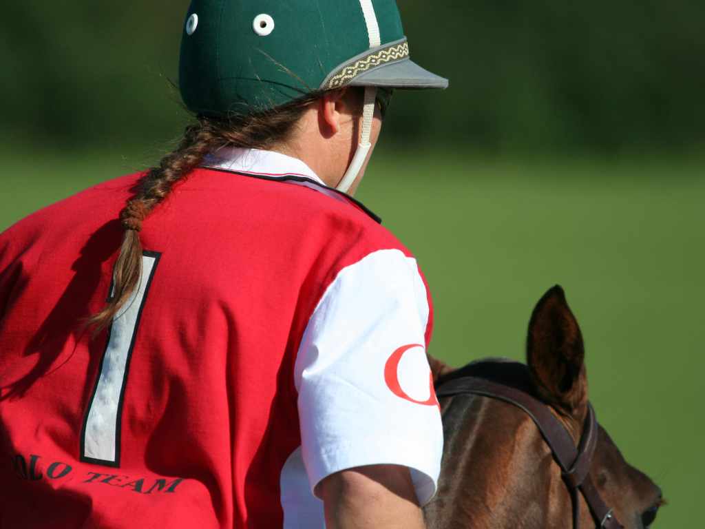 Child playing polo