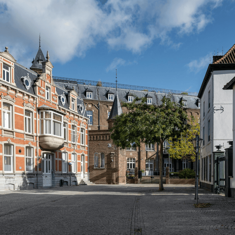 Charming Historic Street in Sittard, Netherlands