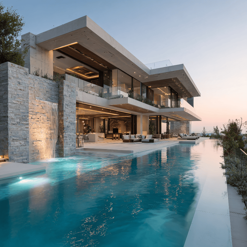 Private mansion exterior in Europe