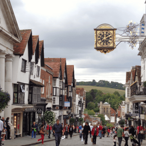 Town in Surrey street view